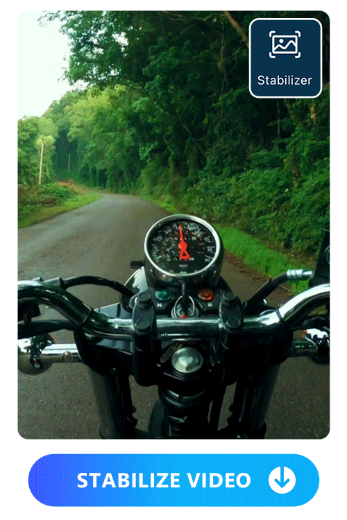 a shaky scooter riding video being stabilized with PowerDirector